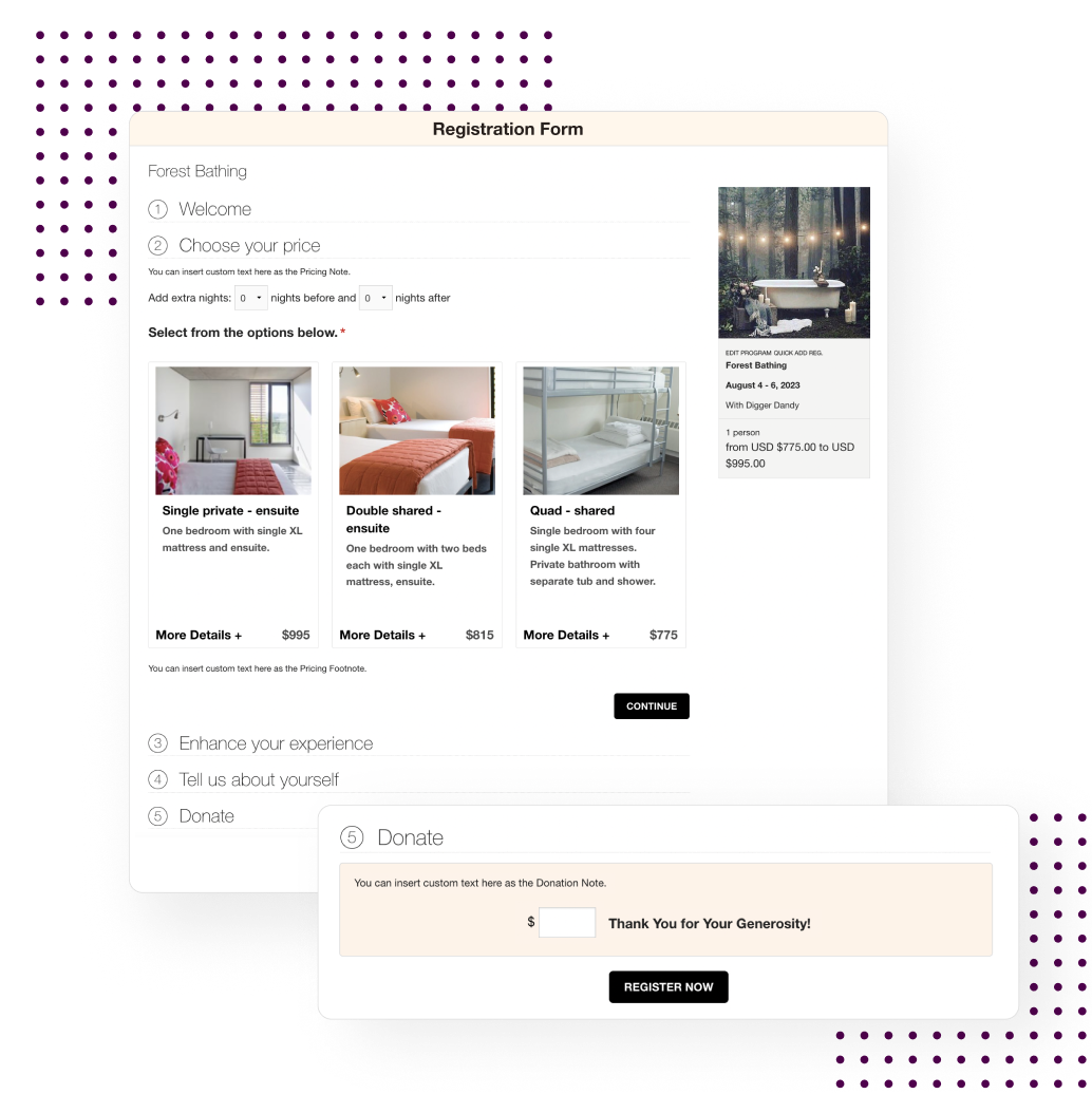 Simplify Booking Process